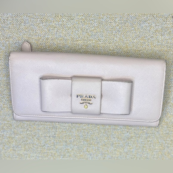 Prada Handbags - Prada Saffiano Double Snap Ribbon Walker